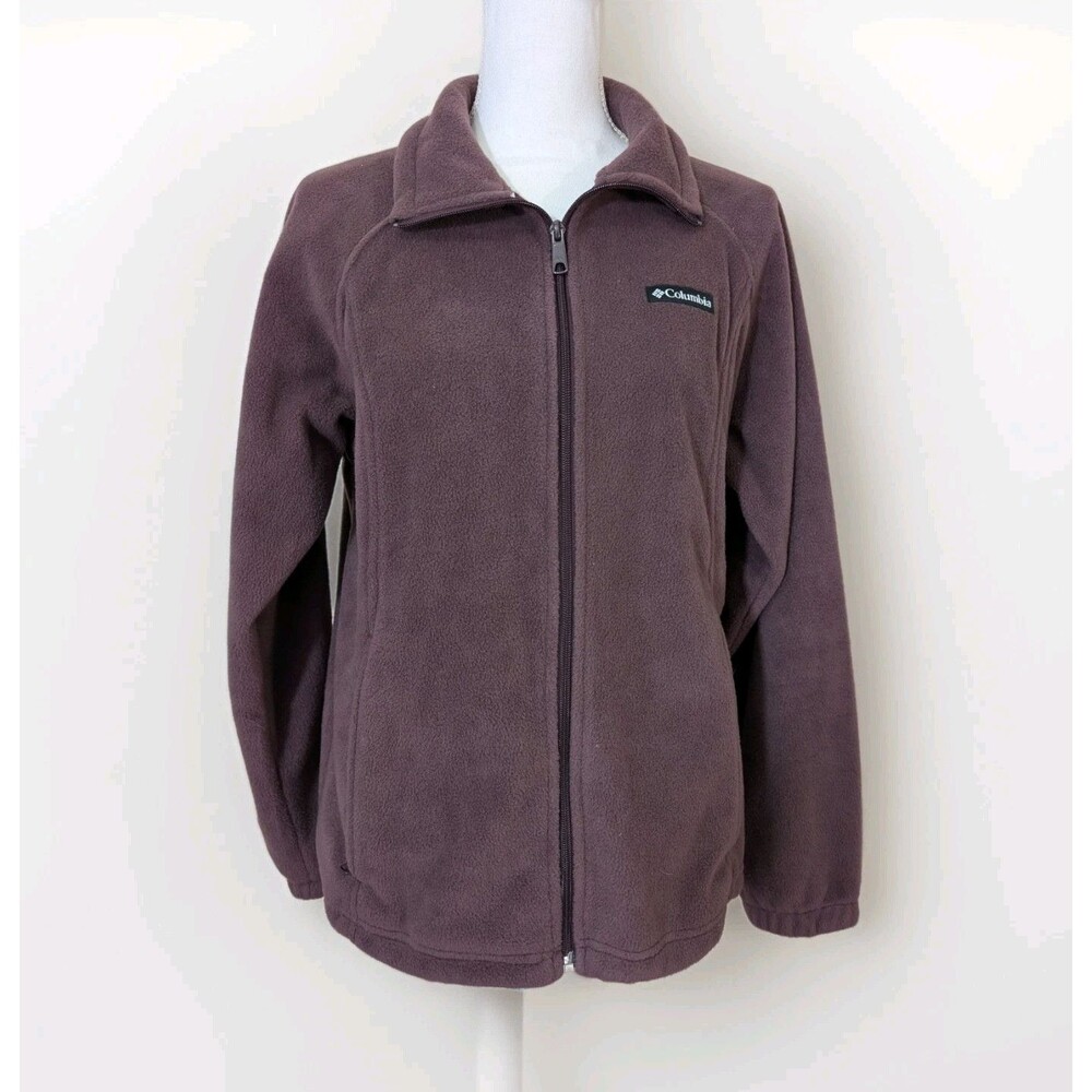 Columbia Benton Springs Fleece Jacket Womens PXL Purple Full Zip 1372113